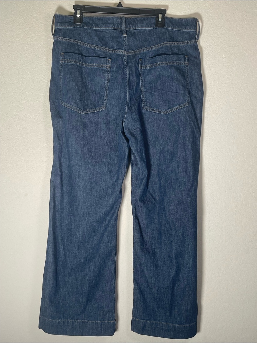 J Crew Fac NWT Denim Trouser Jeans Size 33 Wide Leg High Rise Jeans - Picture 11 of 14